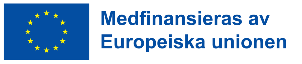 EU-flagga och texten "Medfinansieras av Europeiska unionen"